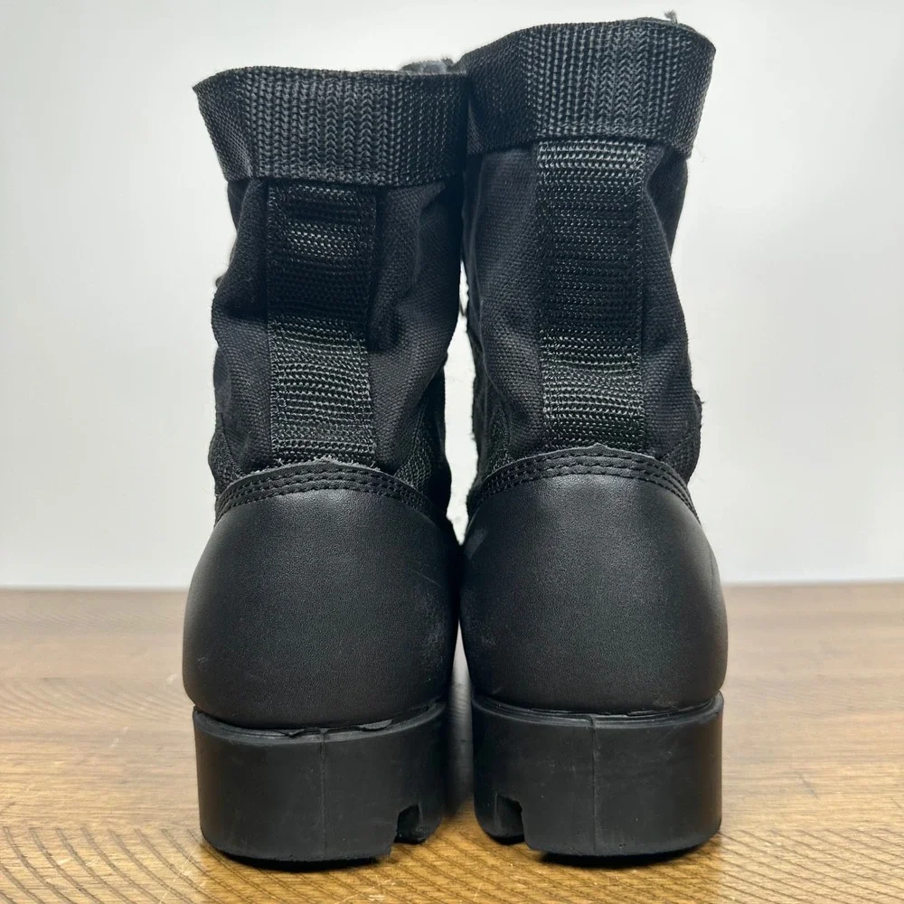 Rothco Jungle Boots Mens 5 Black Leather Canvas Speed Lace Military Combat Army